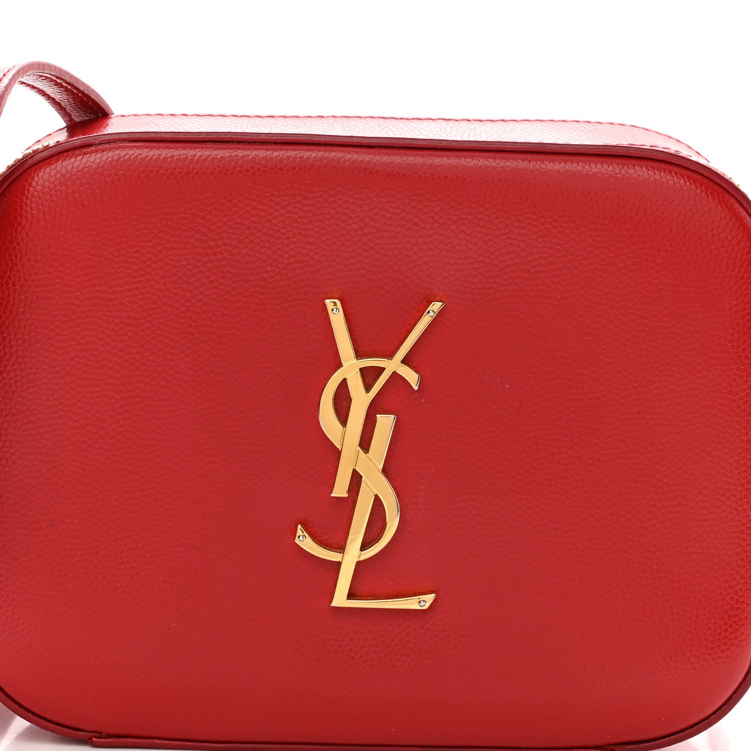 Saint Laurent Grain De Poudre Small Classic Monogram Camera Bag New Red 7 of 12