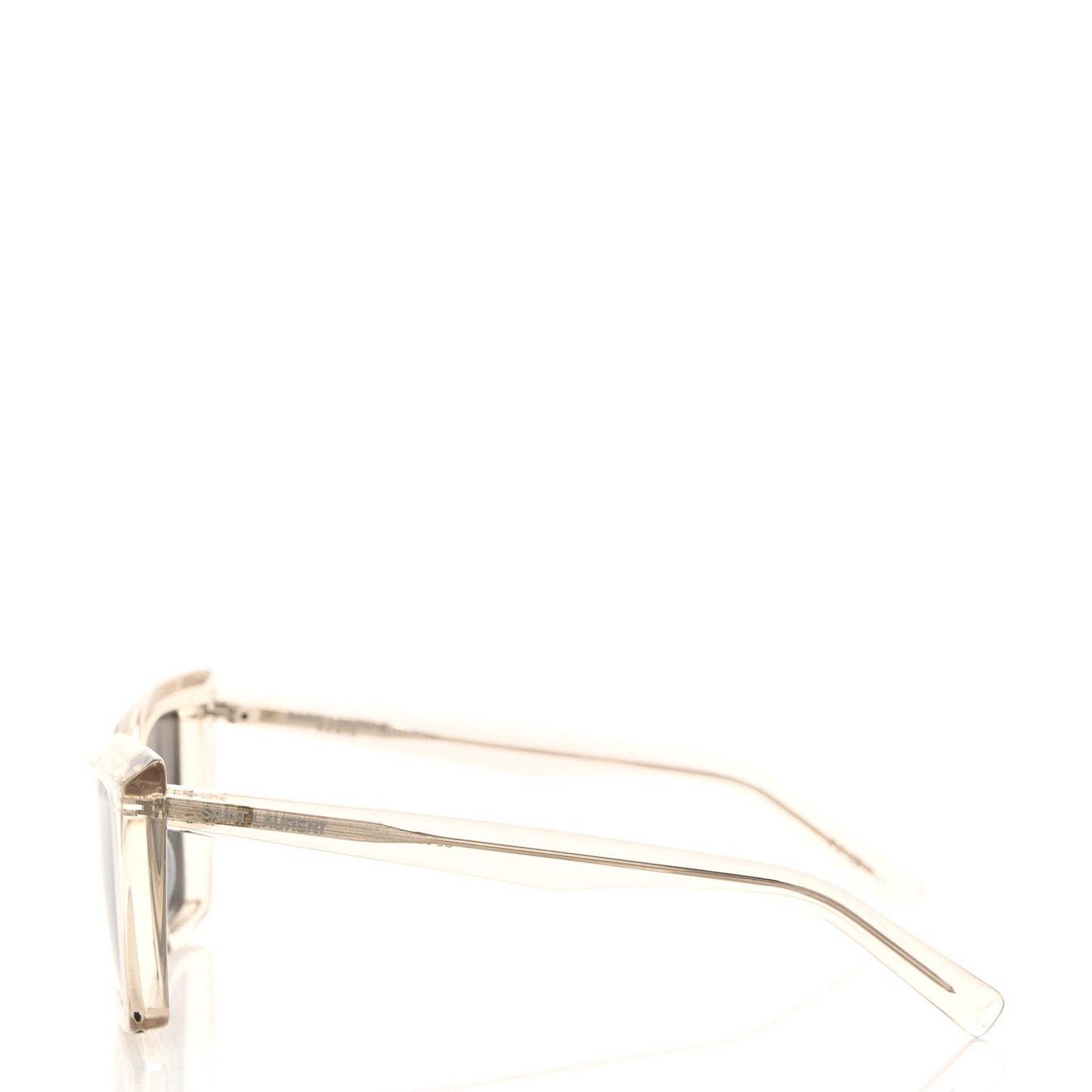 Acetate Lignes Pointues Cat Eye Sunglasses SL 657 Translucent Beige Grey