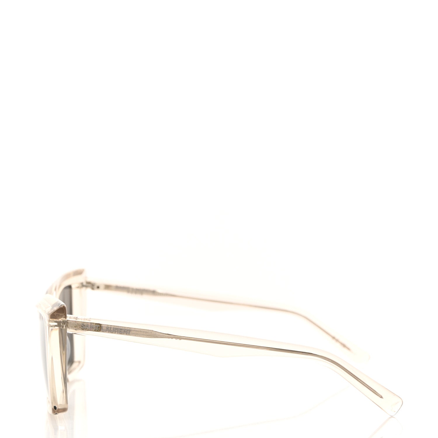 Saint Laurent Acetate Lignes Pointues Cat Eye Sunglasses SL 657 Translucent Beige Grey 3 of 7