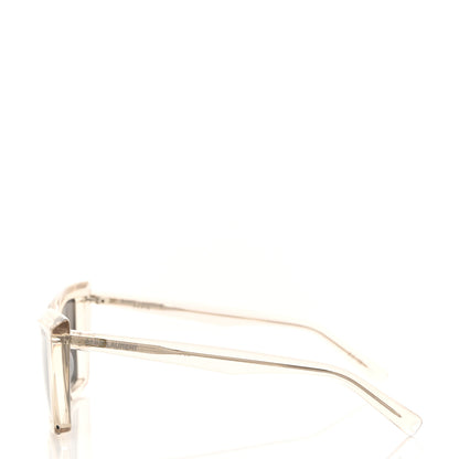Saint Laurent Acetate Lignes Pointues Cat Eye Sunglasses SL 657 Translucent Beige Grey 3 of 7