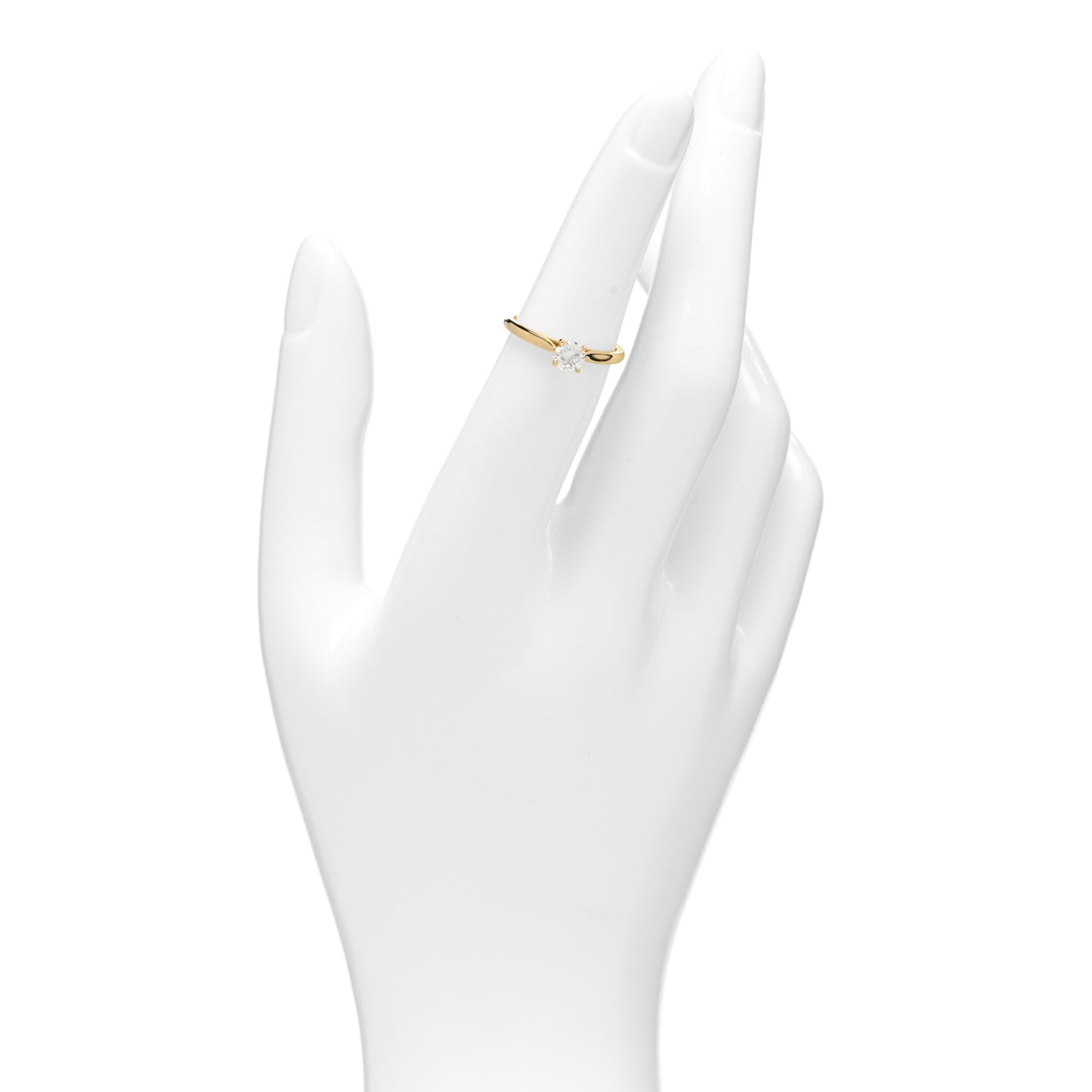 18K Yellow Gold Diamond .36ct 1895 Solitaire Engagement Ring 50 5.25