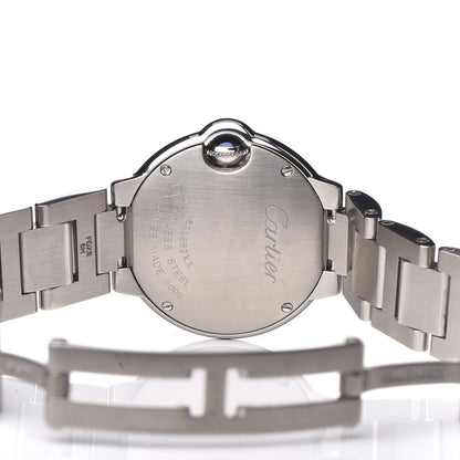 Cartier Stainless Steel Diamond Bezel 28mm Ballon Bleu De Quartz Watch 6 of 8