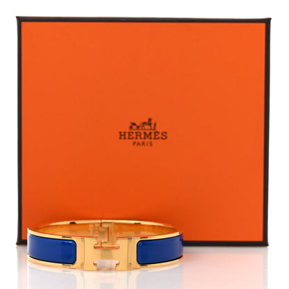 Hermes Narrow Enamel Clic Clac H Bracelet PM Bleu Drapeau 5 of 5
