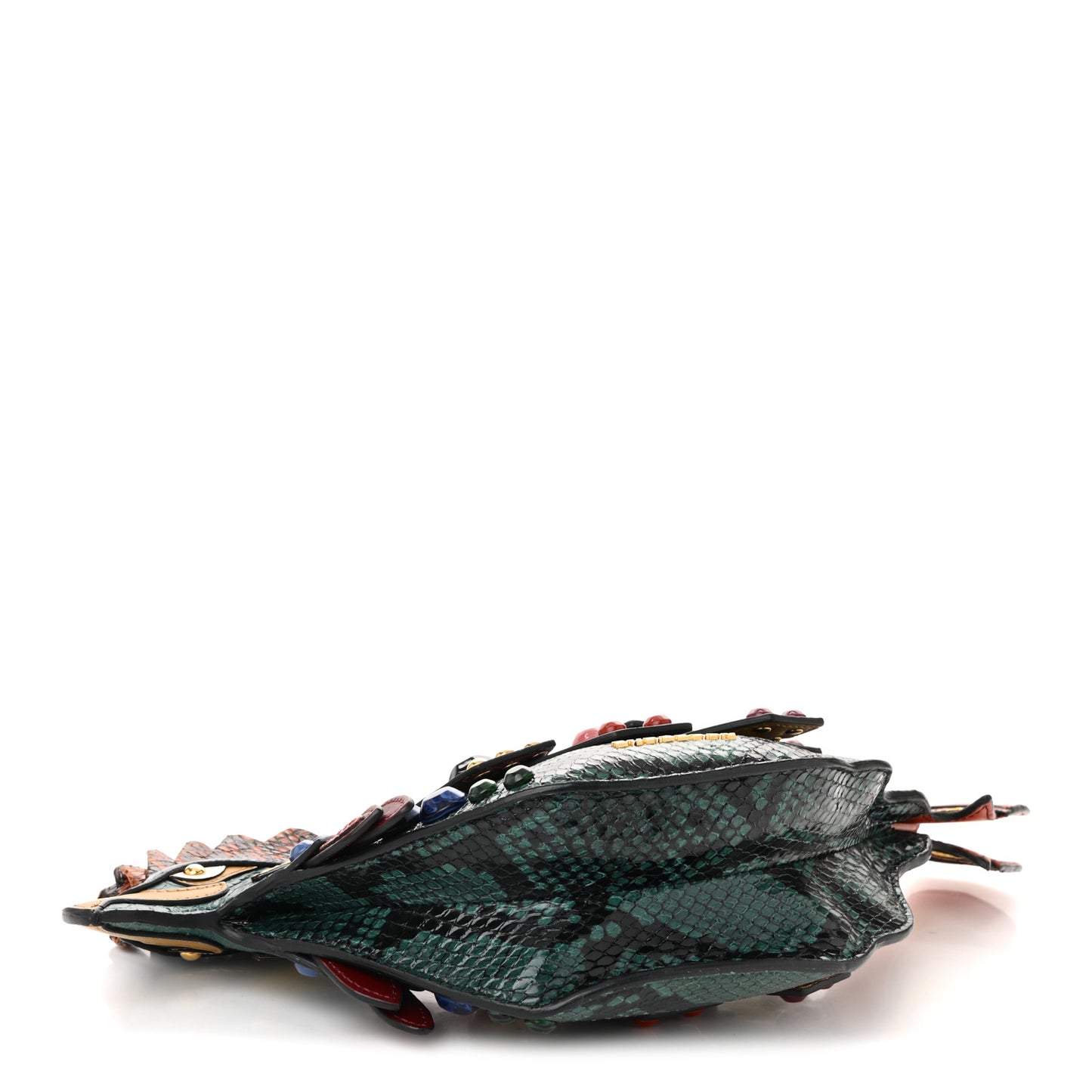 Snakeskin The Falcon Crossbody Bag Teal