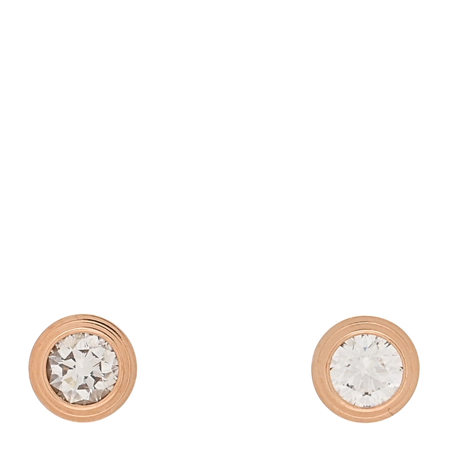 18K Pink Gold Diamond MM D'Amour Earrings