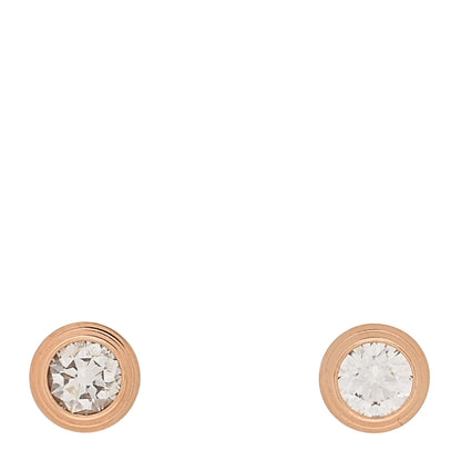 Cartier 18K Pink Gold Diamond MM D'Amour Earrings 1 of 5