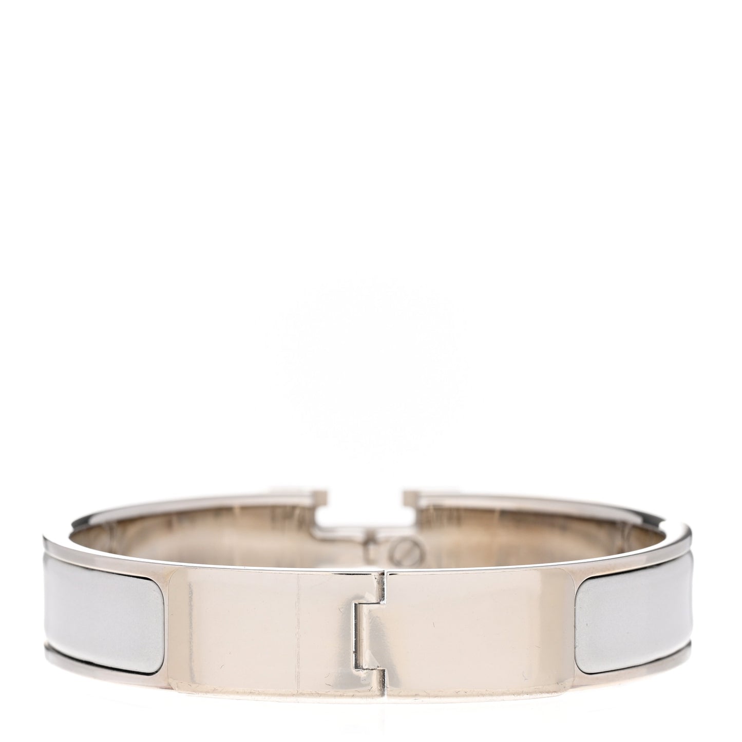 Enamel Narrow Clic Clac H Bracelet Marron Glace