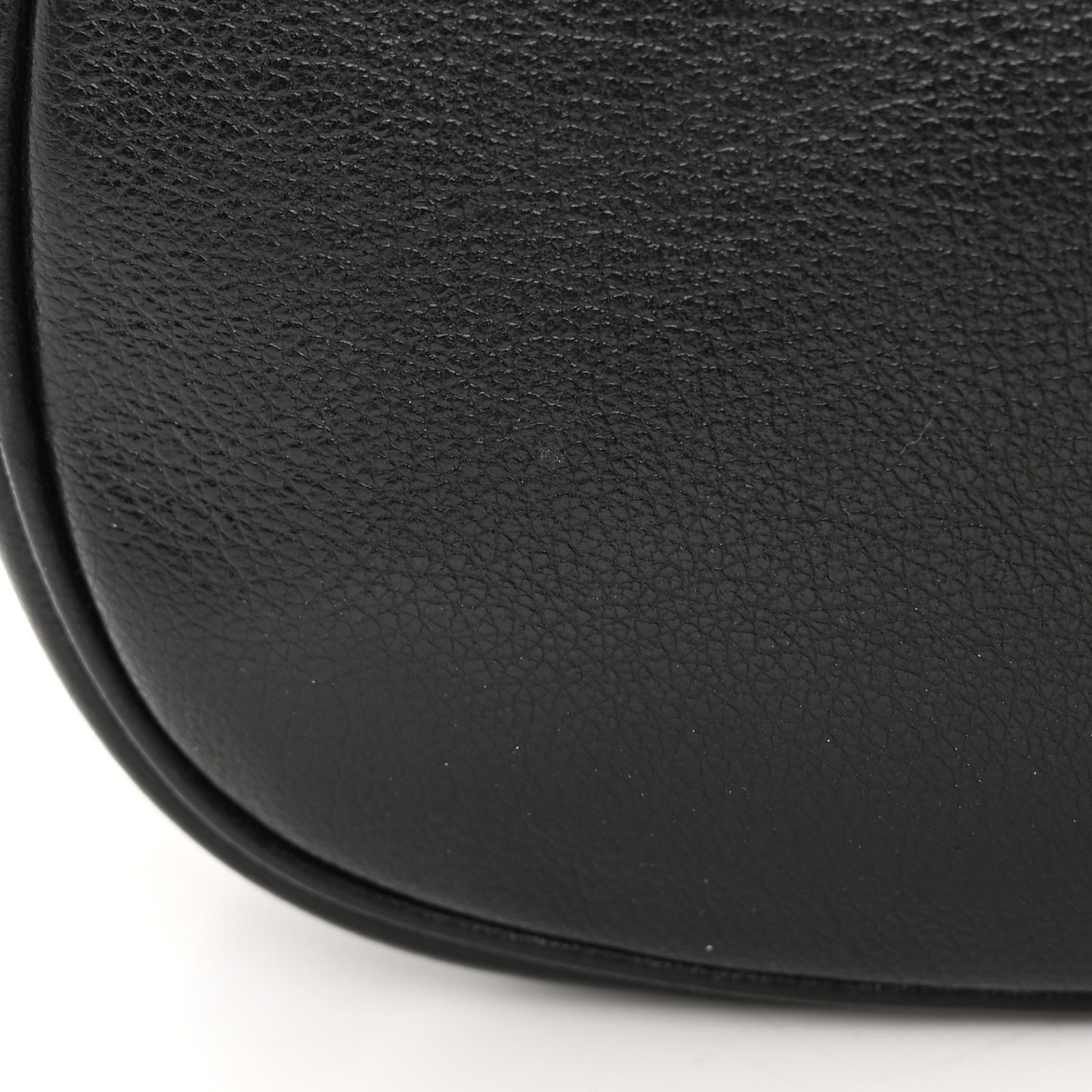 Glace Calfskin Embossed Secchiello Bucket Bag Black