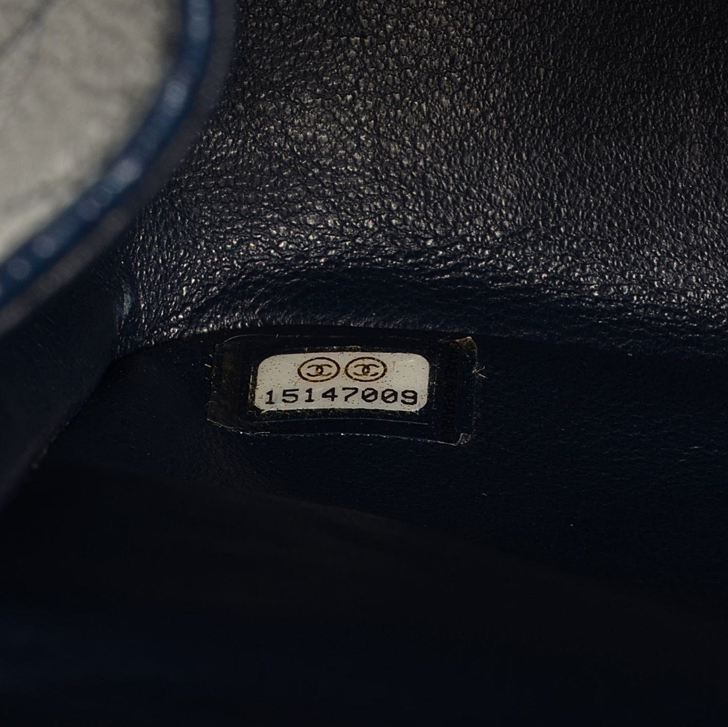 Caviar Quilted Jumbo Double Flap Navy Blue
