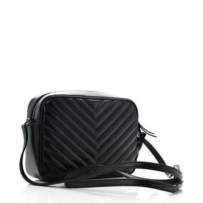 Saint Laurent Calfskin Matelasse Monogram Lou Camera Bag Black 3 of 11