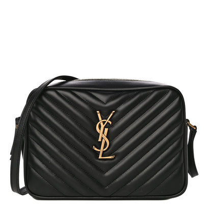 Saint Laurent Calfskin Matelasse Monogram Lou Camera Bag Black 1 of 10