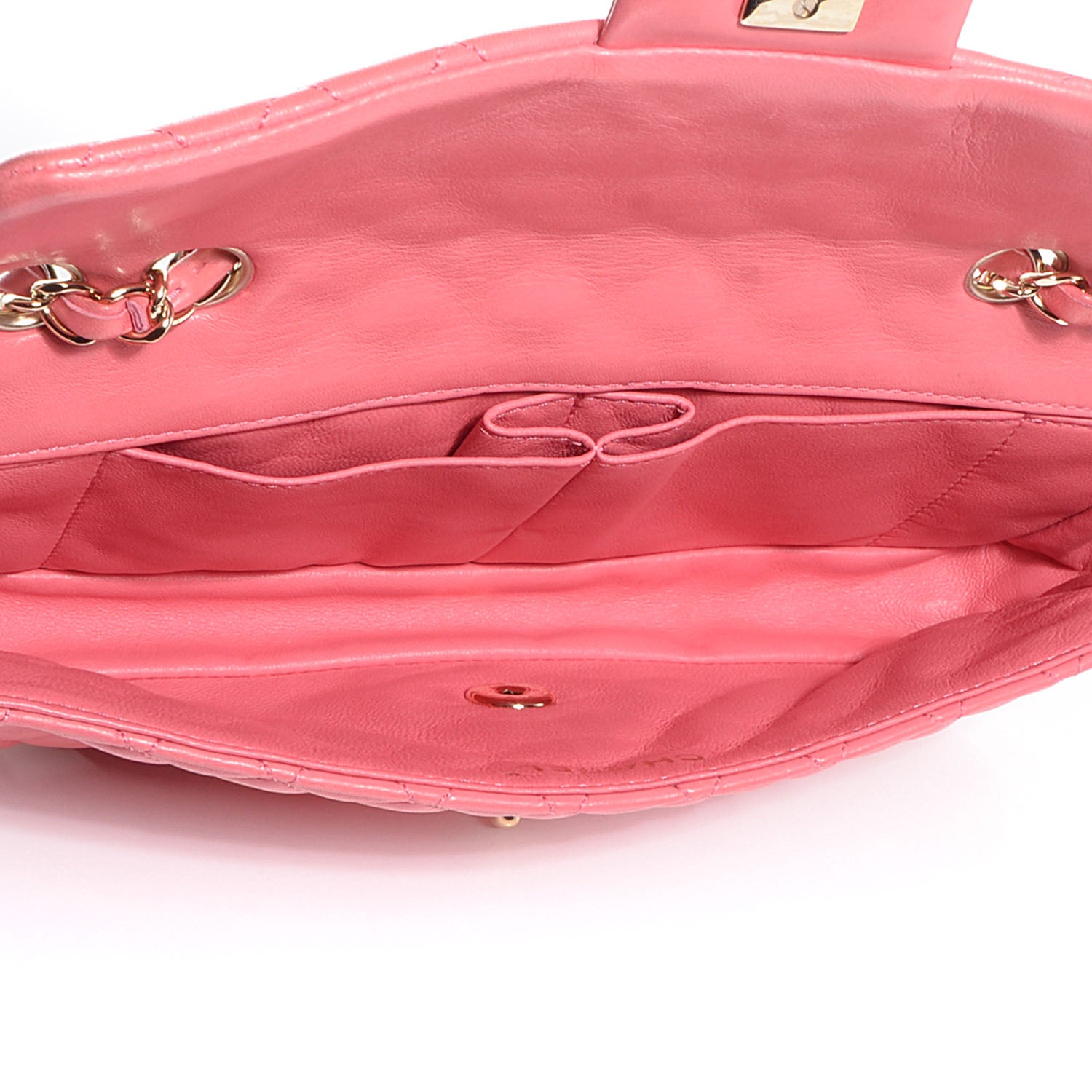 Chanel Lambskin East West Valentine Charms Flap Pink 5 of 9