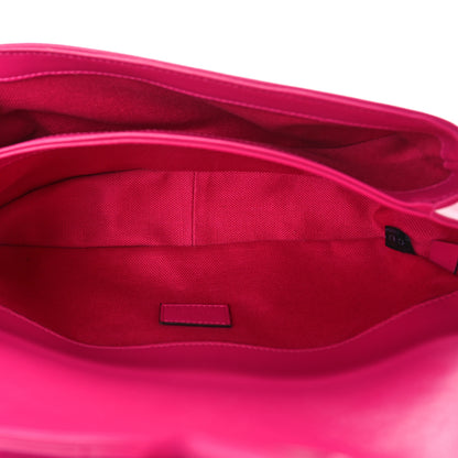 Gucci Calfskin Matelasse Monochrome GG Marmont Crossbody Shoulder Bag Classic Fuxia 5 of 8