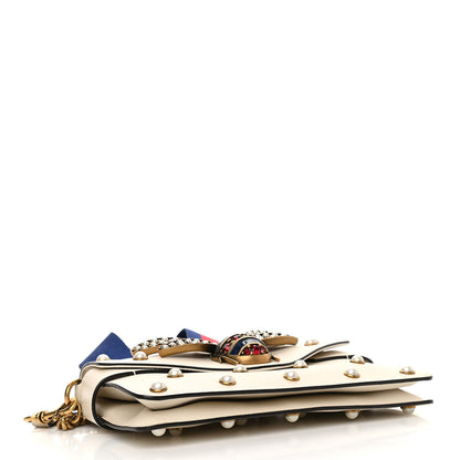 Gucci Nappa Pearl Studded Mini Queen Margaret Broadway Shoulder Bag Mystic White 4 of 12