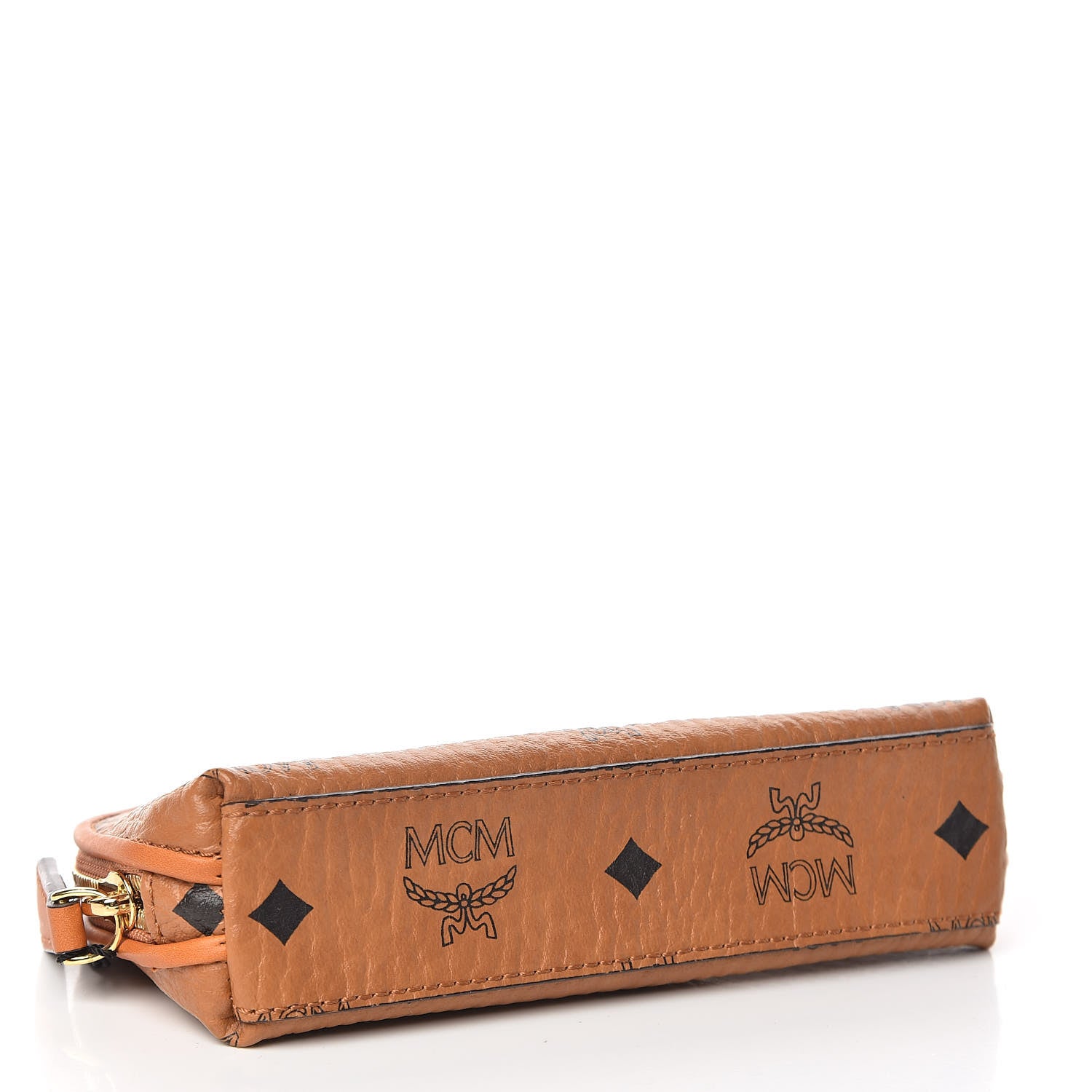 MCM Visetos Heritage Medium Cosmetic Pouch Cognac 4 of 8