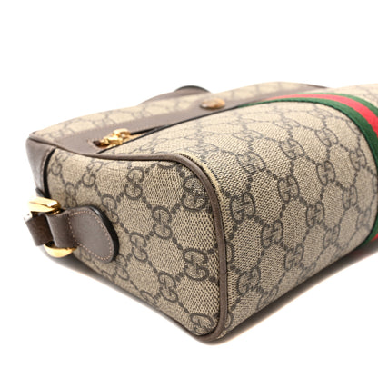 Gucci GG Supreme Monogram Web Small Ophidia Shoulder Bag Brown 9 of 10