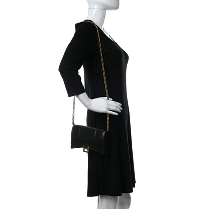 Balenciaga Shiny Box Calfskin Hourglass Chain Bag Black 2 of 13
