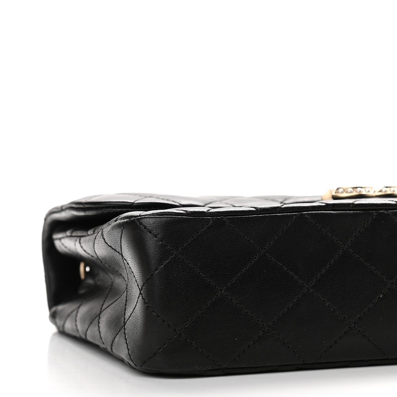 Chanel Lambskin Medium Westminster Pearl Flap Black 8 of 9