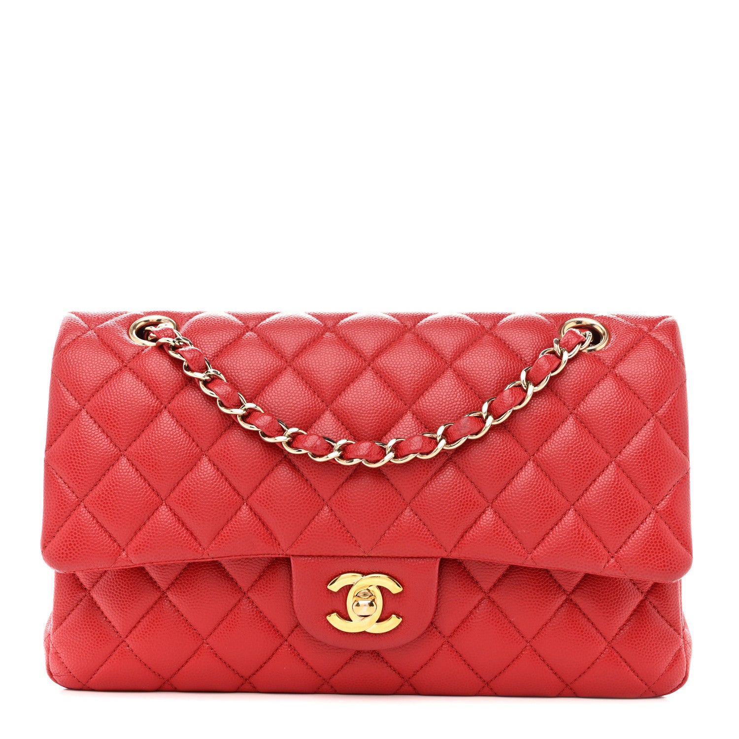 Chanel Caviar Quilted Medium Double Flap Red 1 of 15
