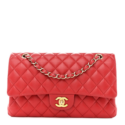 Chanel Caviar Quilted Medium Double Flap Red 1 of 15