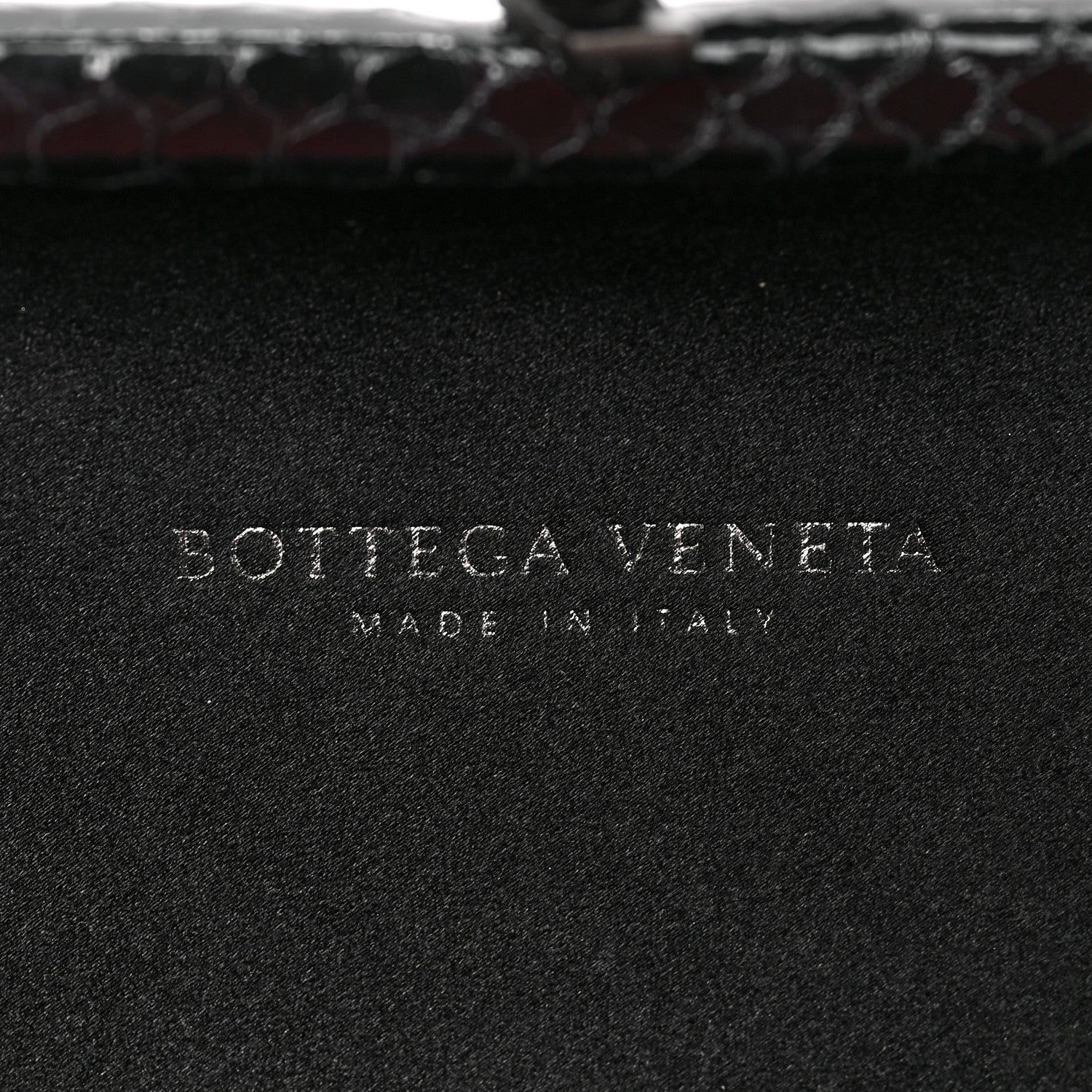 Bottega Veneta Satin Ayers Intrecciato Chain Knot Clutch Black 6 of 8