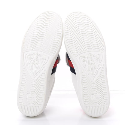 Gucci Calfskin Ayers Web UFO Dragon Embroidered Mens Ace Sneakers 8 White 6 of 11