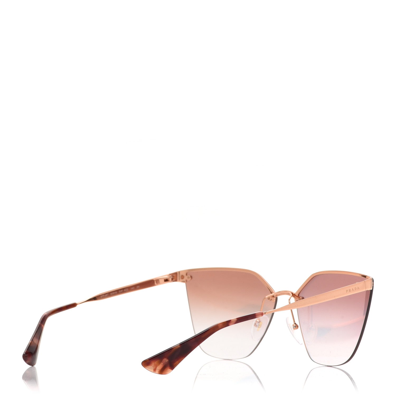 Prada Cat Eye Sunglasses SPR 68T Gold 4 of 7