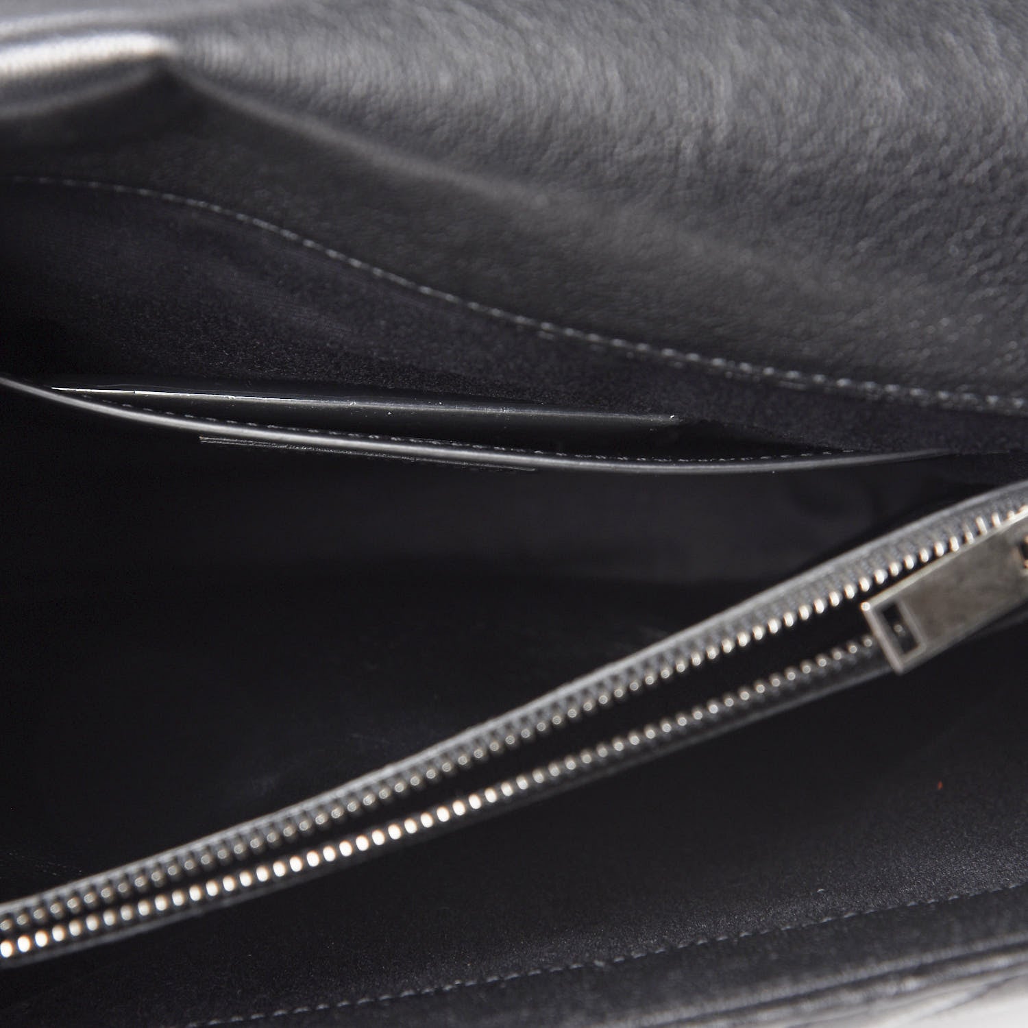 Saint Laurent Sheepskin Matelasse Chevron Monogram Large College Satchel Black 6 of 11