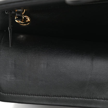 Chanel Lambskin Quilted Medium Double Flap Black 11 of 12