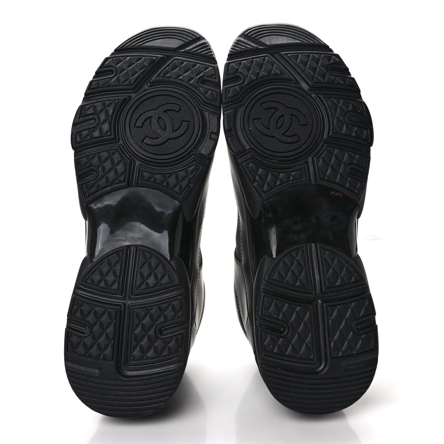 Calfskin Lambskin Mens CC Uniform Sneakers 45 Black