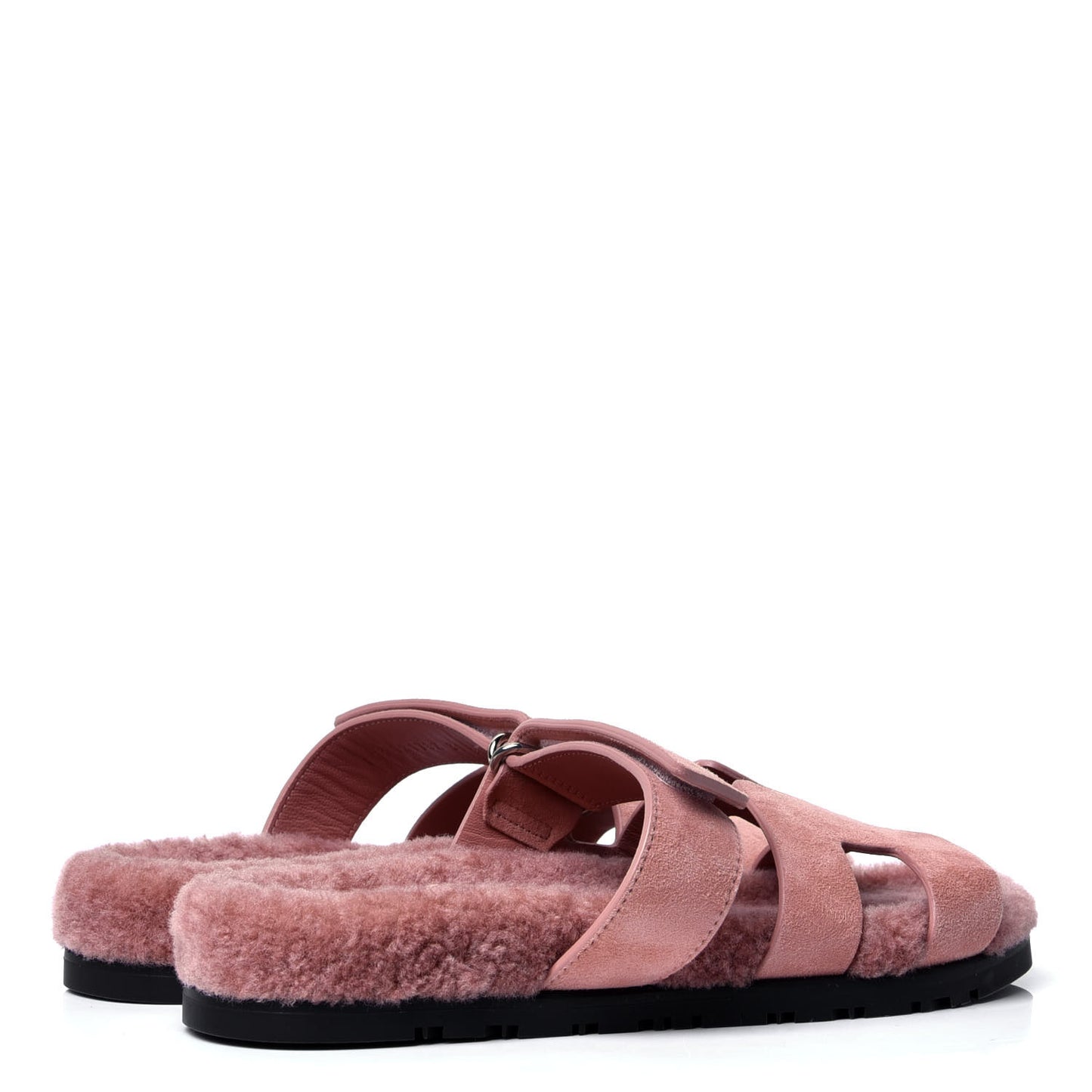 Suede Goatskin Woolskin Womens Chypre Sandals 38 Rose Aube