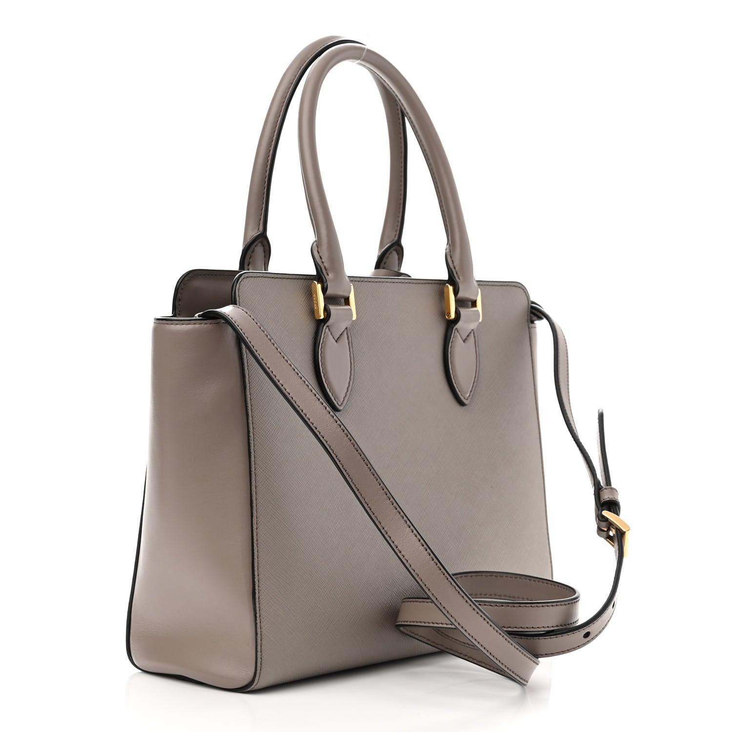 Prada Saffiano Soft Calfskin Small Zippered Tote Argilla 3 of 11