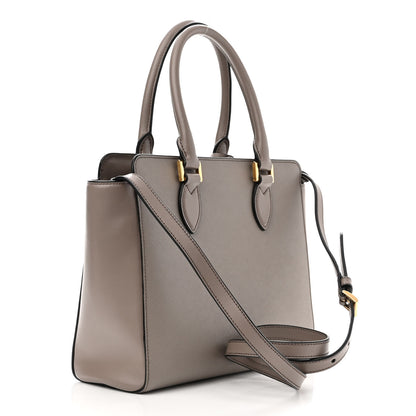 Prada Saffiano Soft Calfskin Small Zippered Tote Argilla 3 of 11