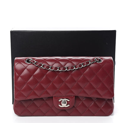 Chanel Caviar Quilted Medium Double Flap Dark Red 10 of 10