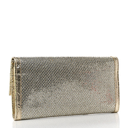 Jimmy Choo Glitter Fabric Reese Clutch Wallet Metallic 3 of 8