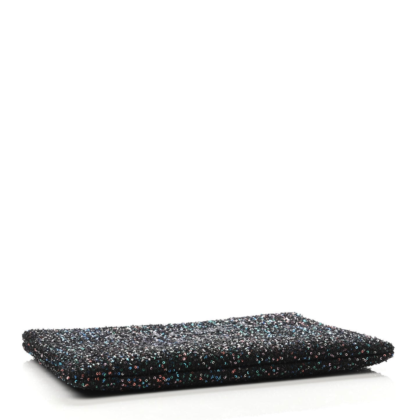 Canvas Sequin Medium Deauville Cosmetic Pouch Black