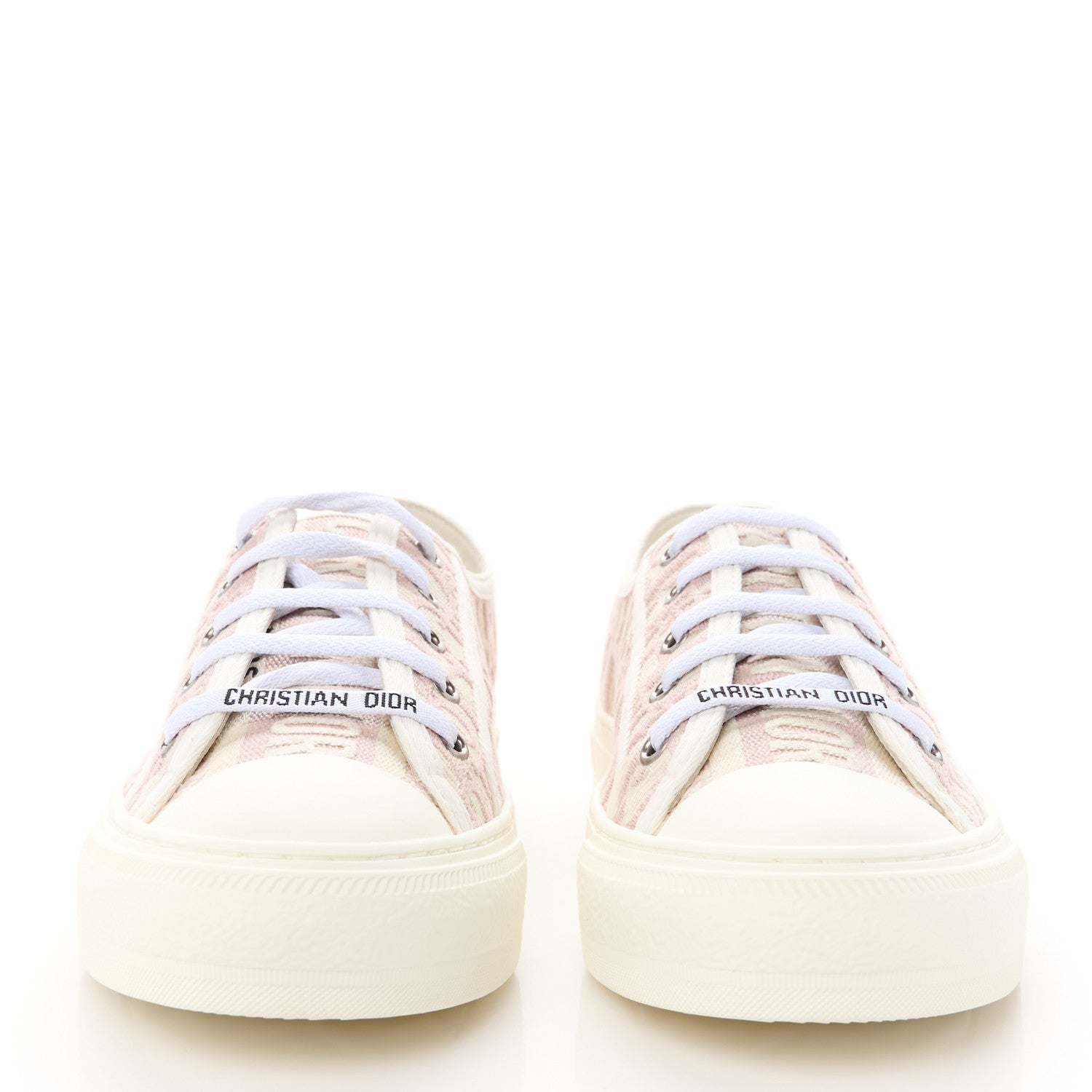 Christian Dior Canvas Oblique Walk'N'Dior Low Top Sneakers 39 Powder Nude 2 of 9