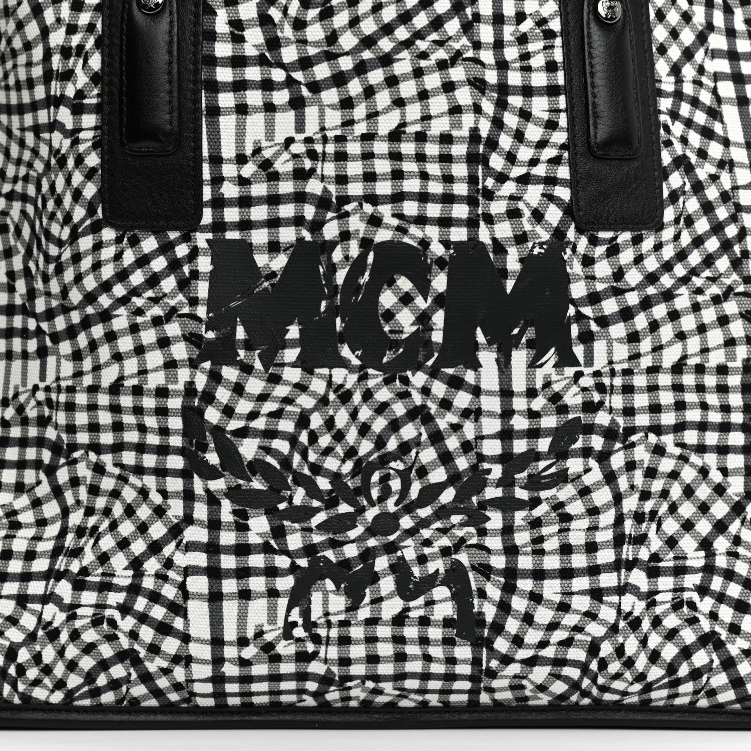 MCM Visetos Medium Reversible Shopper Tote Black 10 of 14