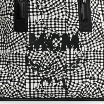 MCM Visetos Medium Reversible Shopper Tote Black 10 of 14