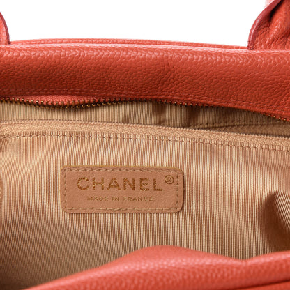 Chanel Caviar Quilted Small Bowler Coral 6 of 9