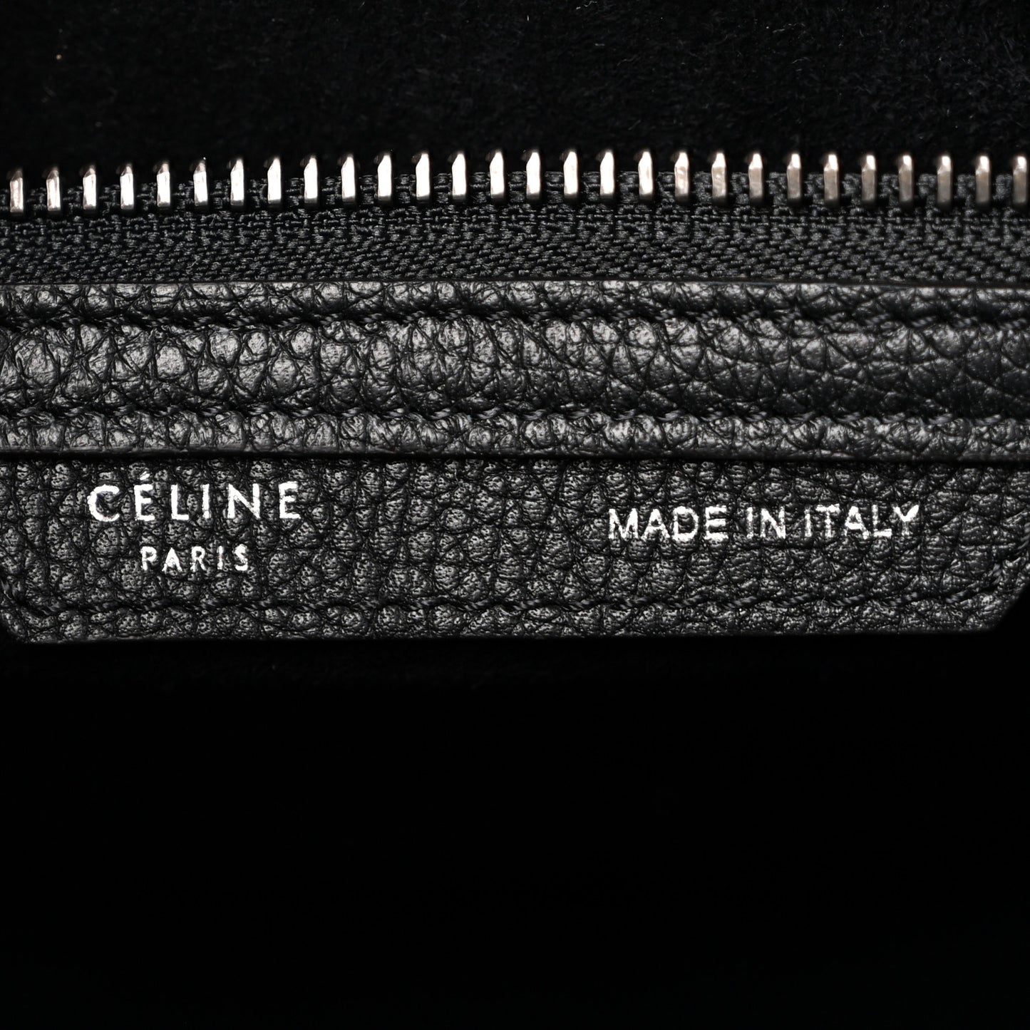 Drummed Calfskin Mini Luggage Black