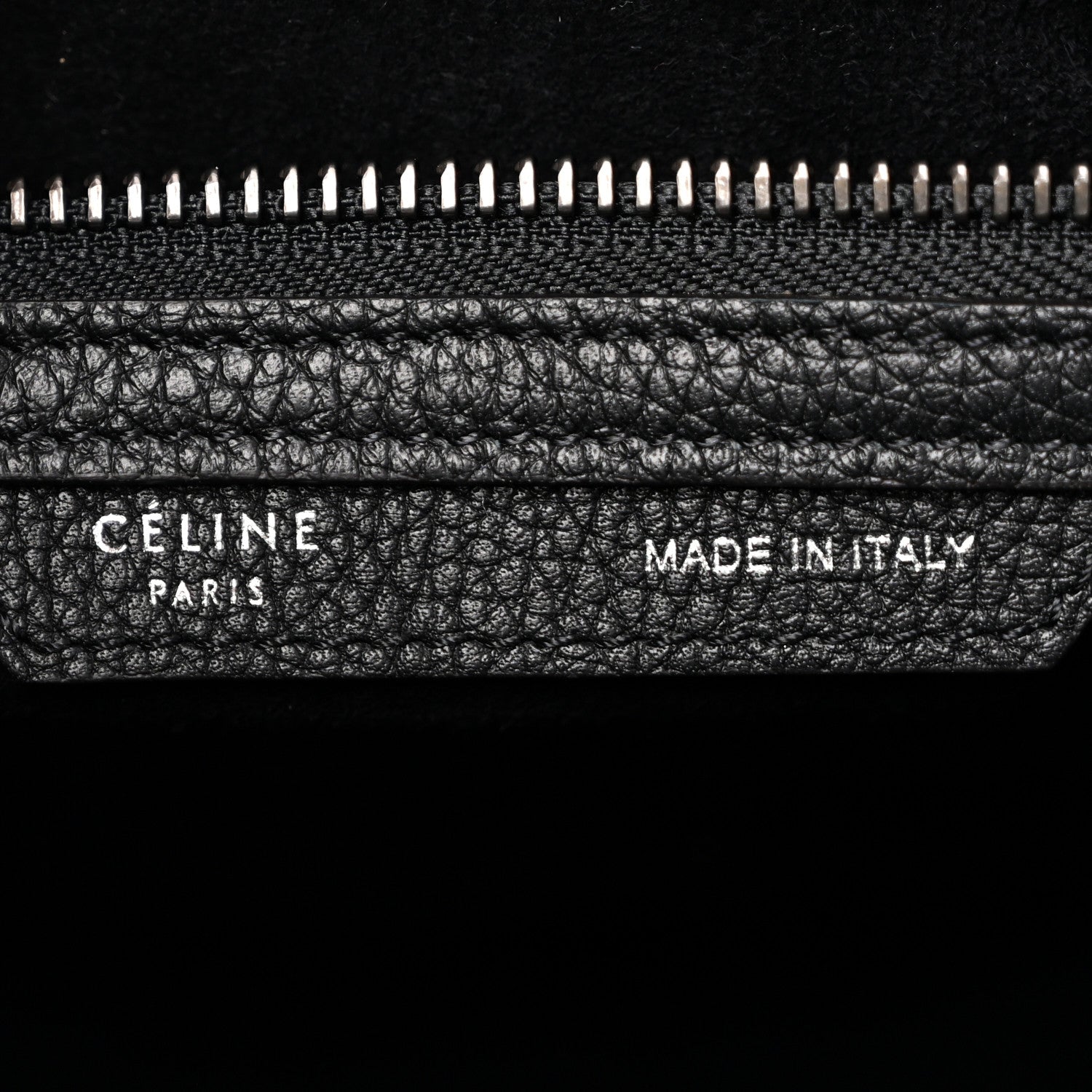 Celine Drummed Calfskin Mini Luggage Black 6 of 11