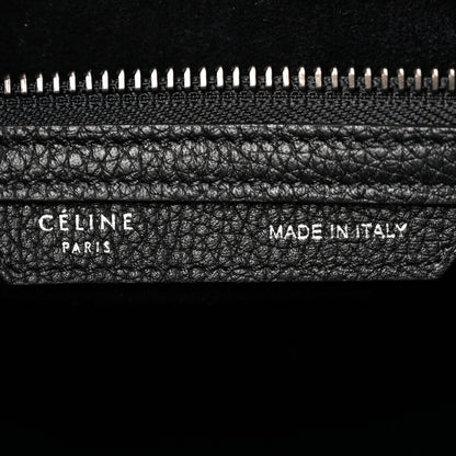 Celine Drummed Calfskin Mini Luggage Black 6 of 11