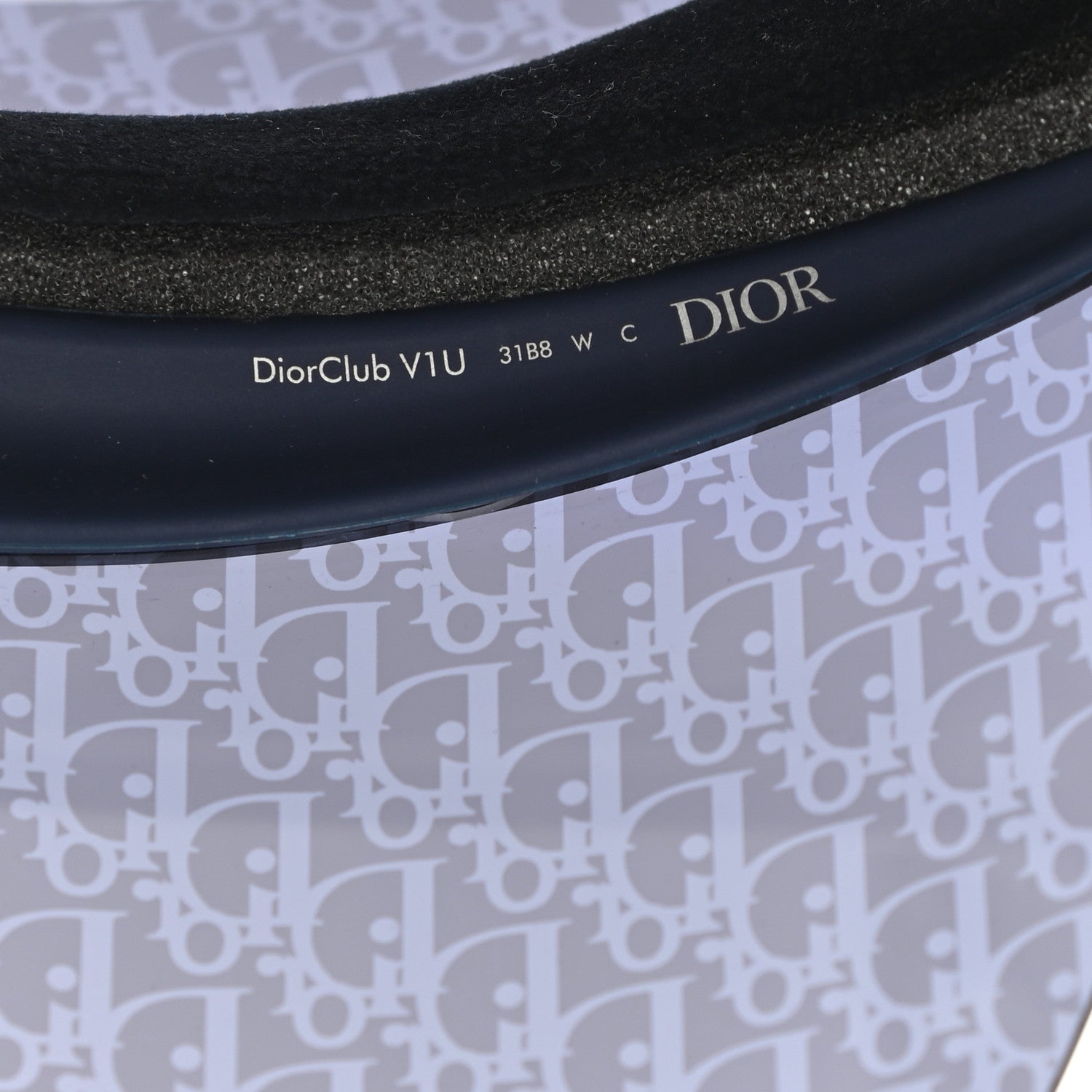 Christian Dior Oblique DiorClub V1U Sun Visor Blue 7 of 8