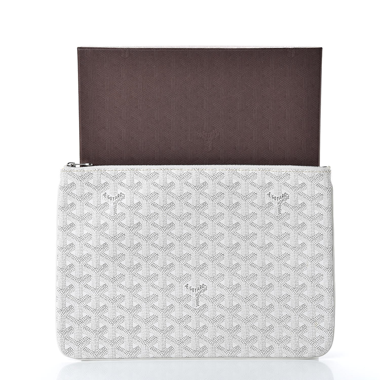 Goyard Goyardine Senat Pochette MM White 8 of 8