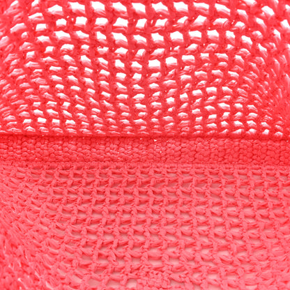 Prada Yarn Raffia Effect Crochet Logo Embroidered Tote Bag Petalo 5 of 8