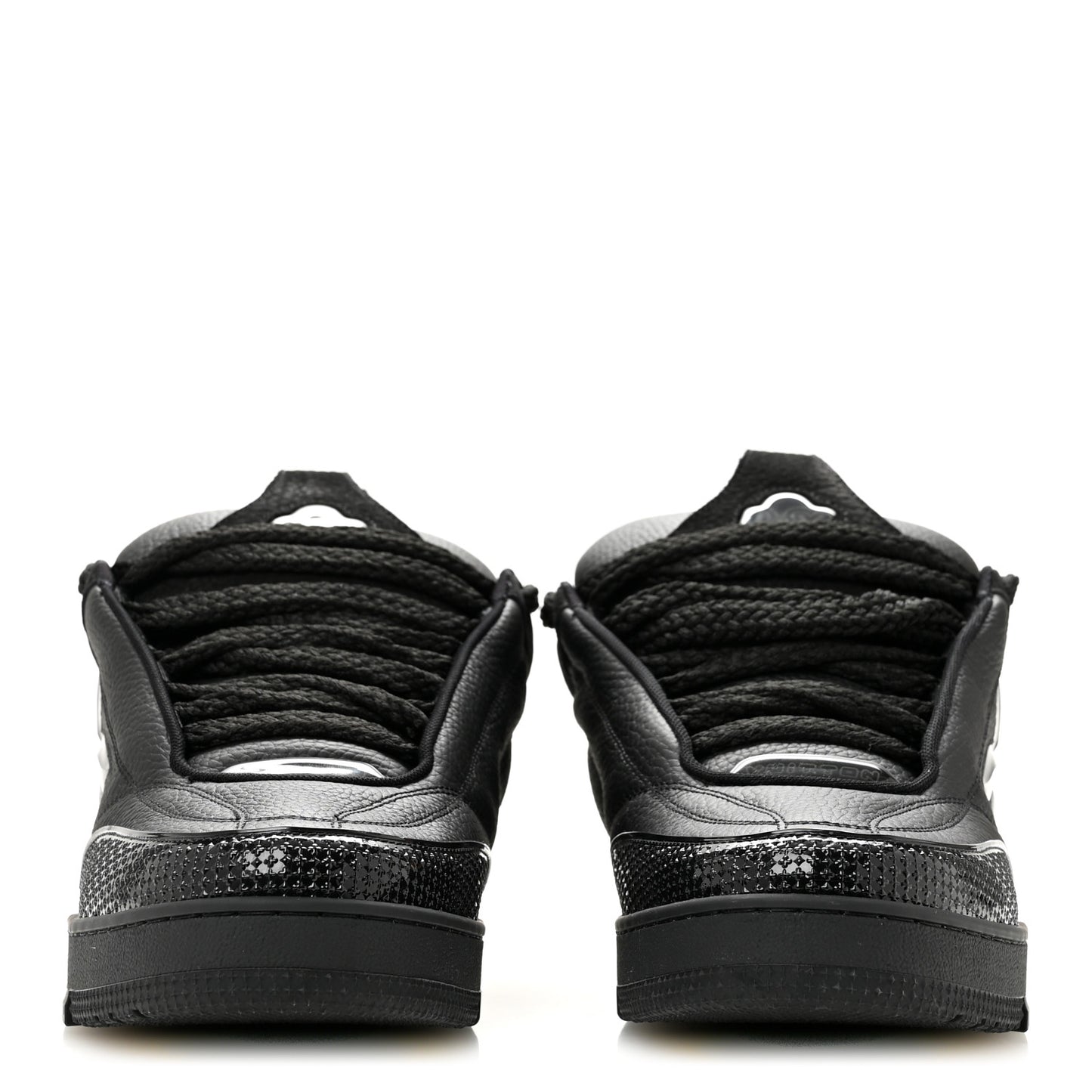 Calfskin Suede Mens LV Skate Sneakers 9 Black