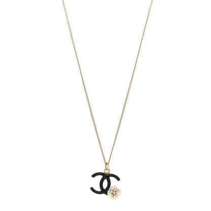 Chanel Enamel CC Camellia Necklace Gold 1 of 6