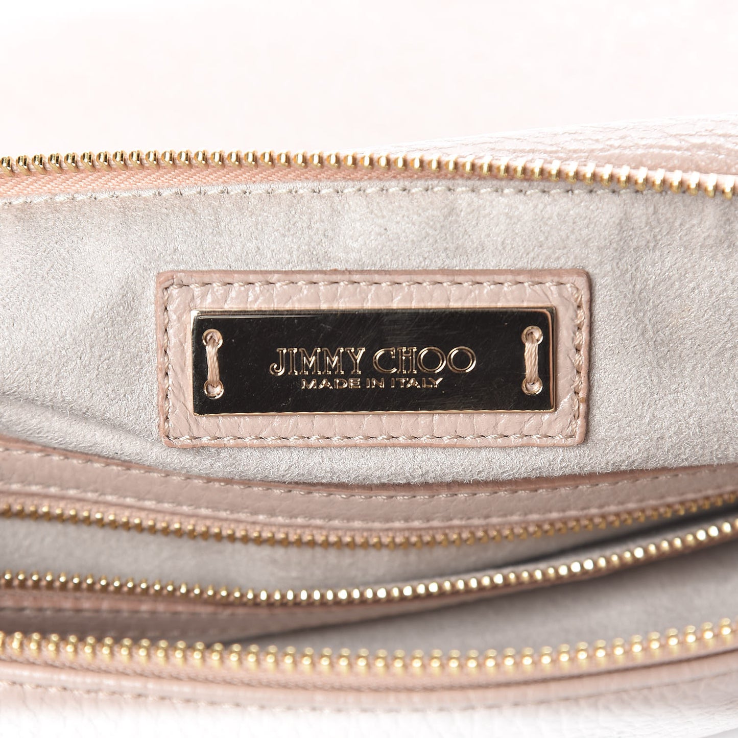 Glossy Grained Deerskin Ally Shoulder Bag Pink