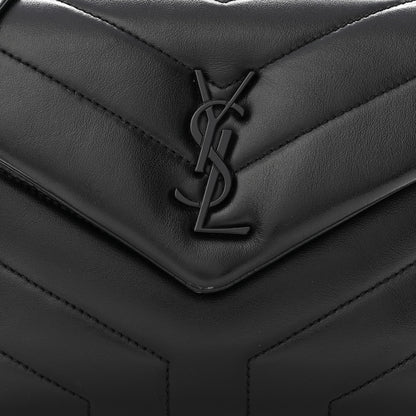Saint Laurent Calfskin Y Quilted Monogram Toy Loulou Crossbody Bag Black 7 of 10